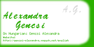 alexandra gencsi business card